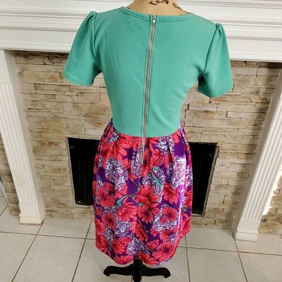 LulaRoe floral‎ Amelia dress size medium - Picture 4 of 8